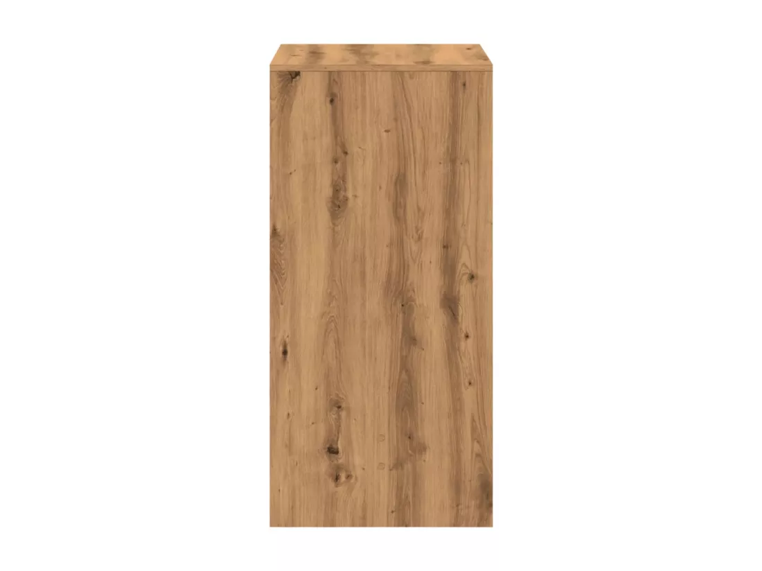 Table de bar chêne artisanal 51x50x103,5 cm bois d'ingénierie