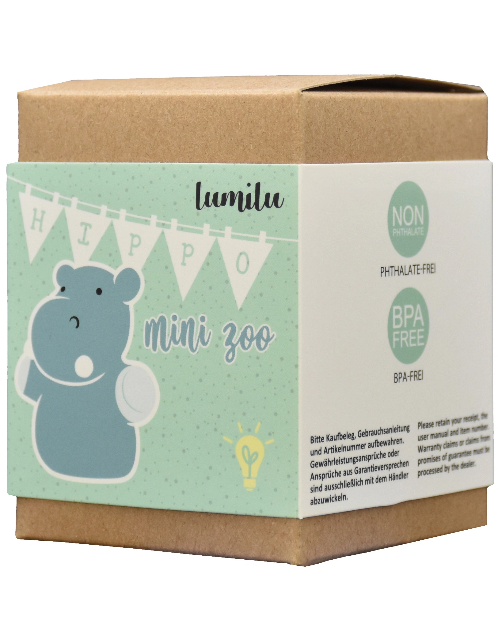 Nachtlicht LUMILU MINI ZOO HIPPO in petrol