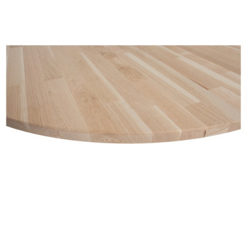 WOOOD tafelblad Tablo rond eiken onbehandeld 24 mm Ø 120 cm