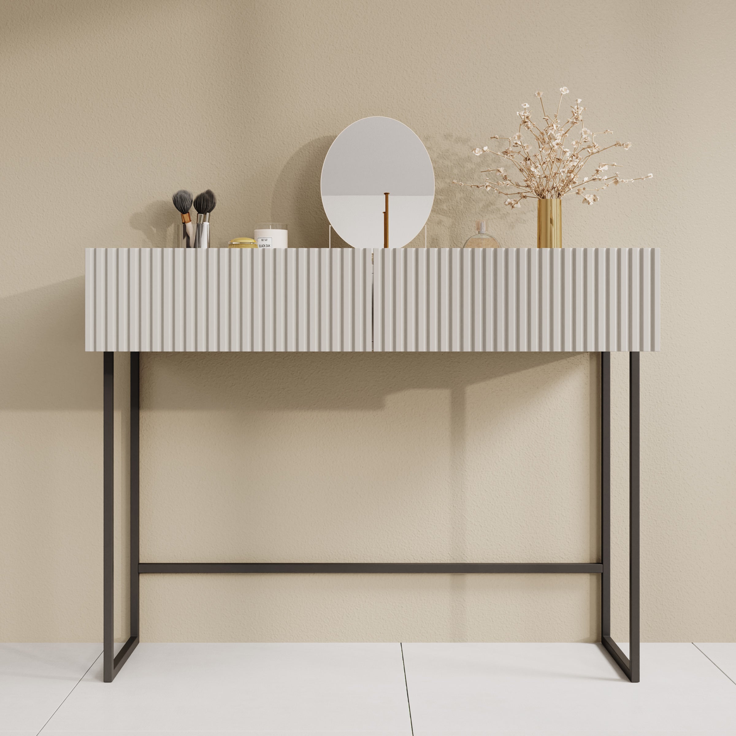 Meubella - Capri - Kaptafel - Beige - 100x32 cm