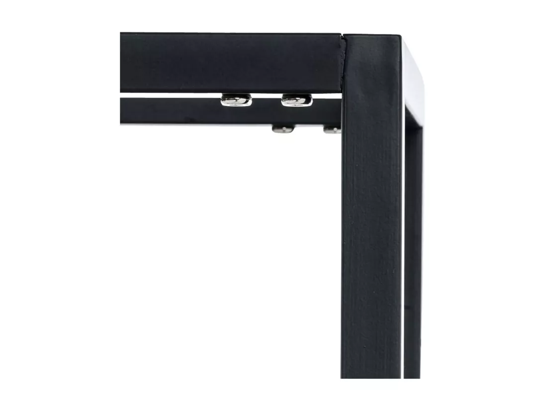 Etagère bois de cheminée - Métal - 60 x 25 x 100cm - Noir - Hetta