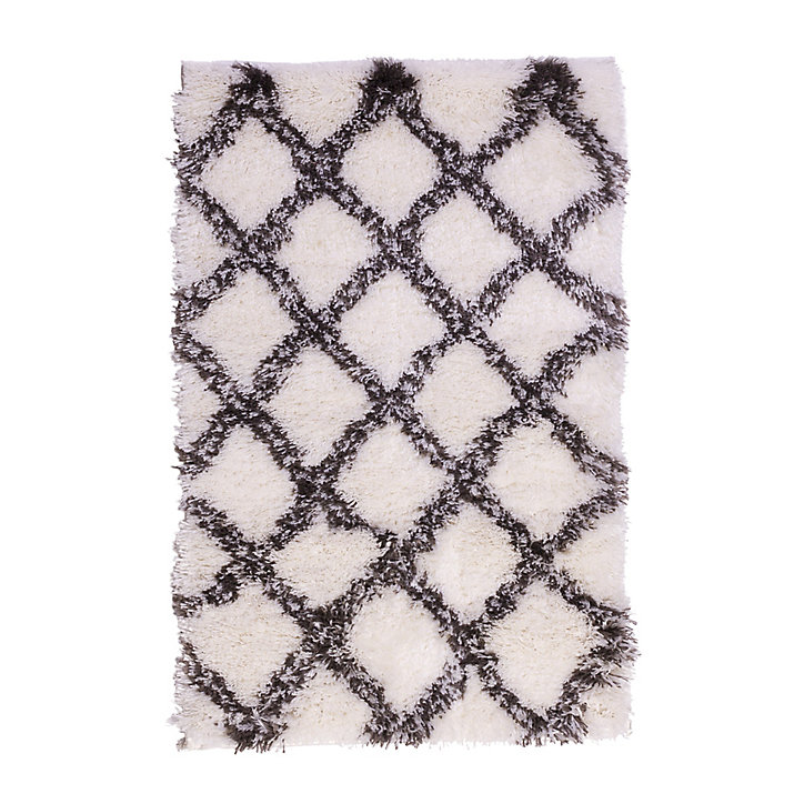 Tapis Tribal losanges blancs 100 x 150 cm