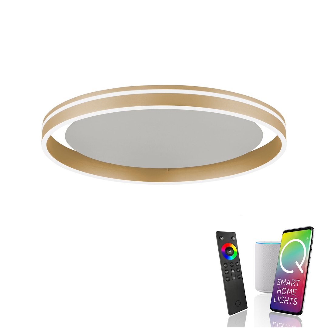 Paul Neuhaus LED Deckenlampe Q-VITO 59 cm messingfarbig