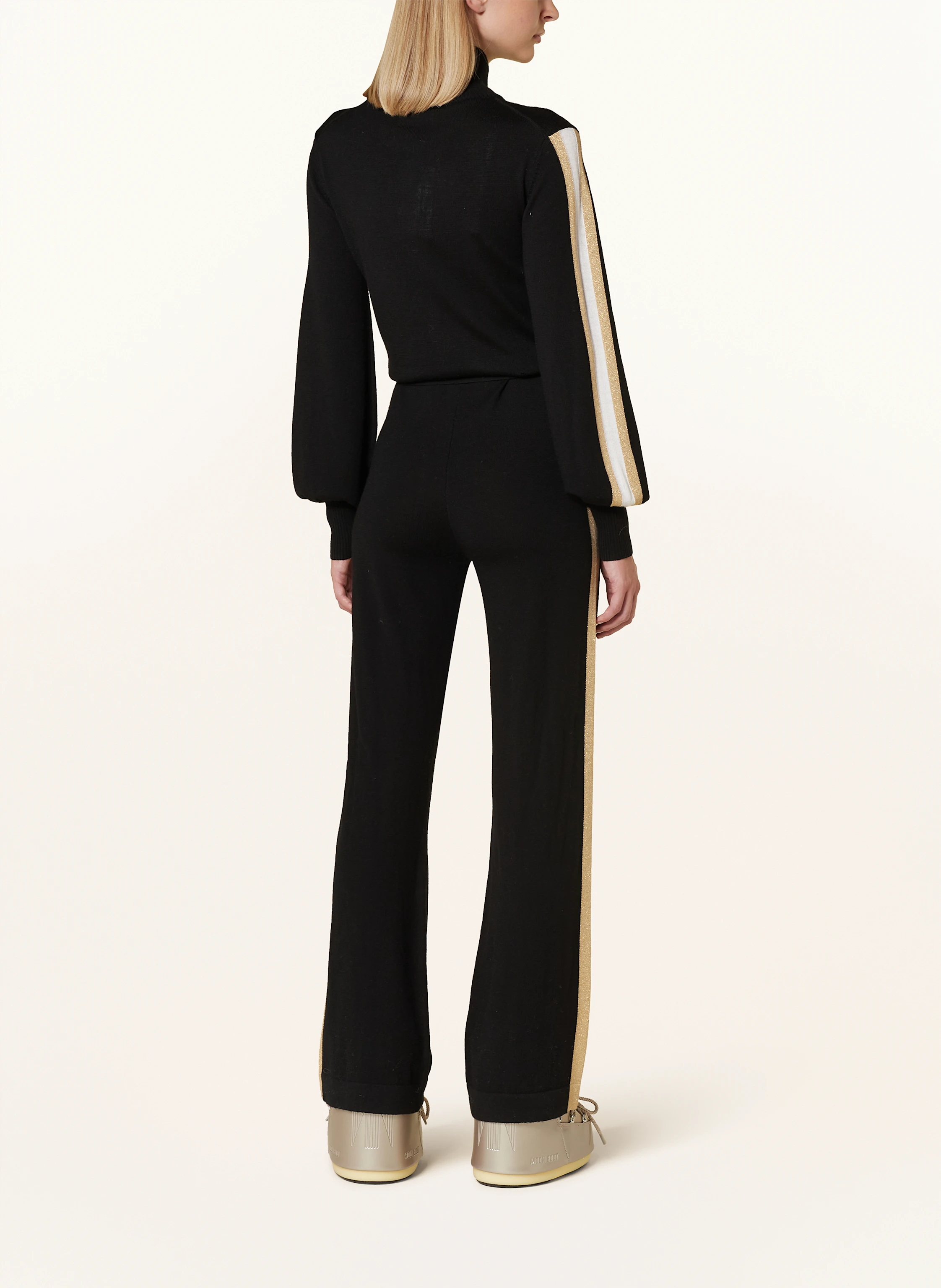 WE NORWEGIANS Strick-Jumpsuit GEILO aus Merinowolle mit Glitzergarn