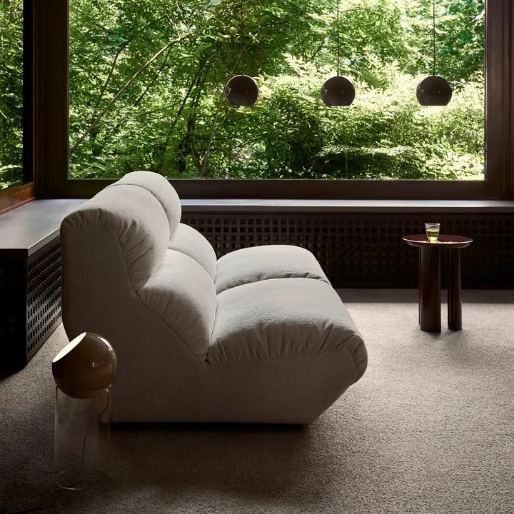 &Tradition - Hi Lo 2-Sitzer Sofa, Konfiguration A, blau (Stoff Kvadrat Gentle 0733)
