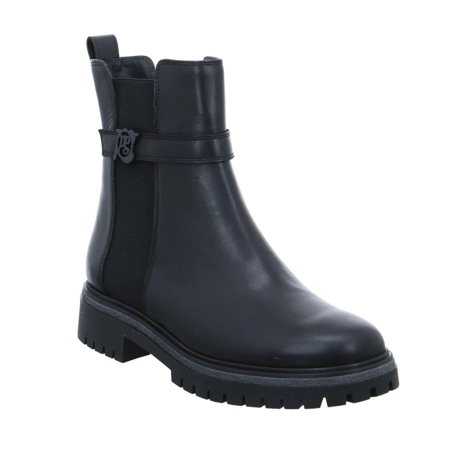 PAUL GREEN Boot Schwarz Leder