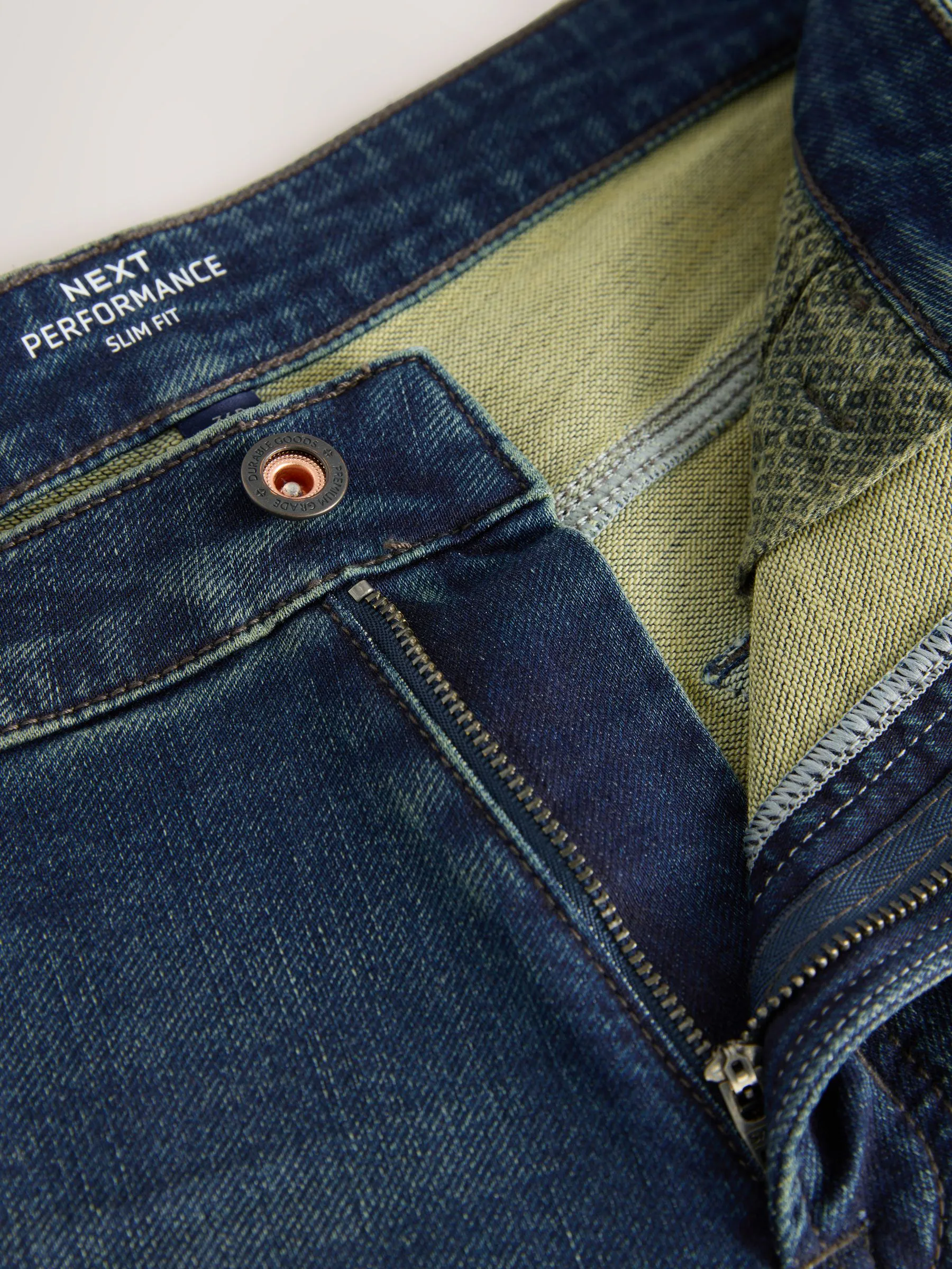 Vintage getint blauw - Slim Fit - Comfortabele stretchjeans
