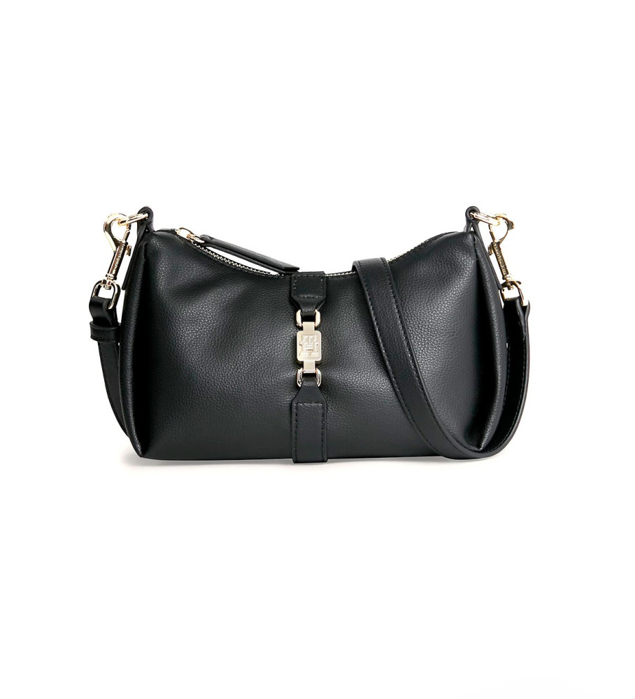 Bolsa transversal Tommy Hilfiger Horsebit, preta