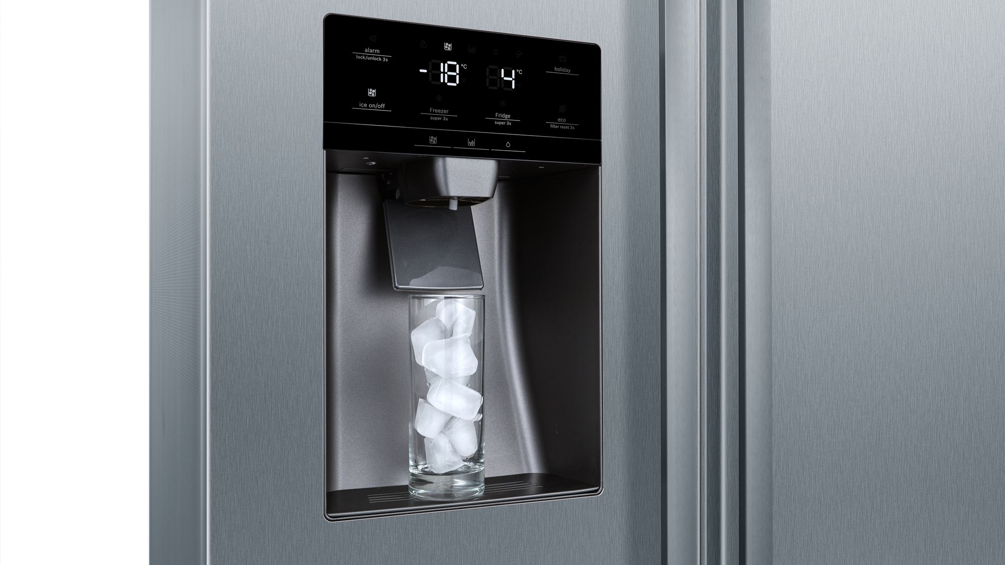 PRODUTO RECONDICIONADO # Refrigerador Americano Série 6 178,7 x 90,8 cm Aço inoxidável resistente a impressões digitais KAD93AIEP-B