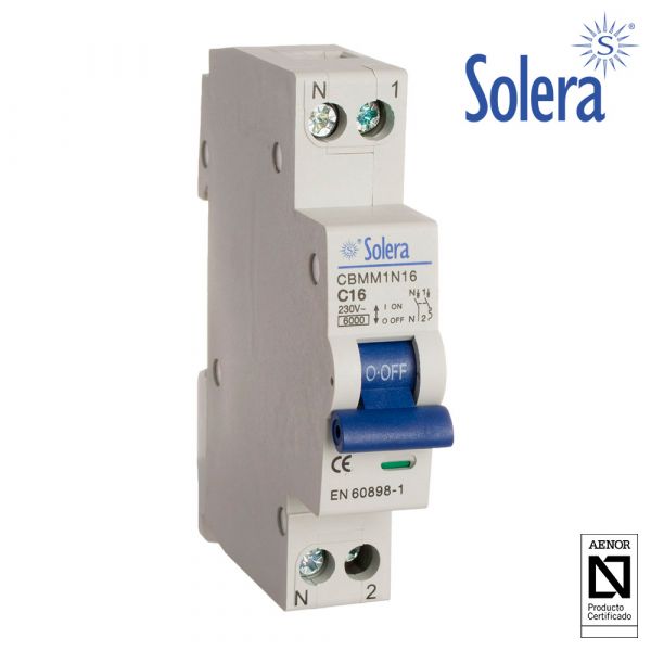 Solera Magnetotérmico 1 Polo   Neutro 10A (estreito) - ELK02856