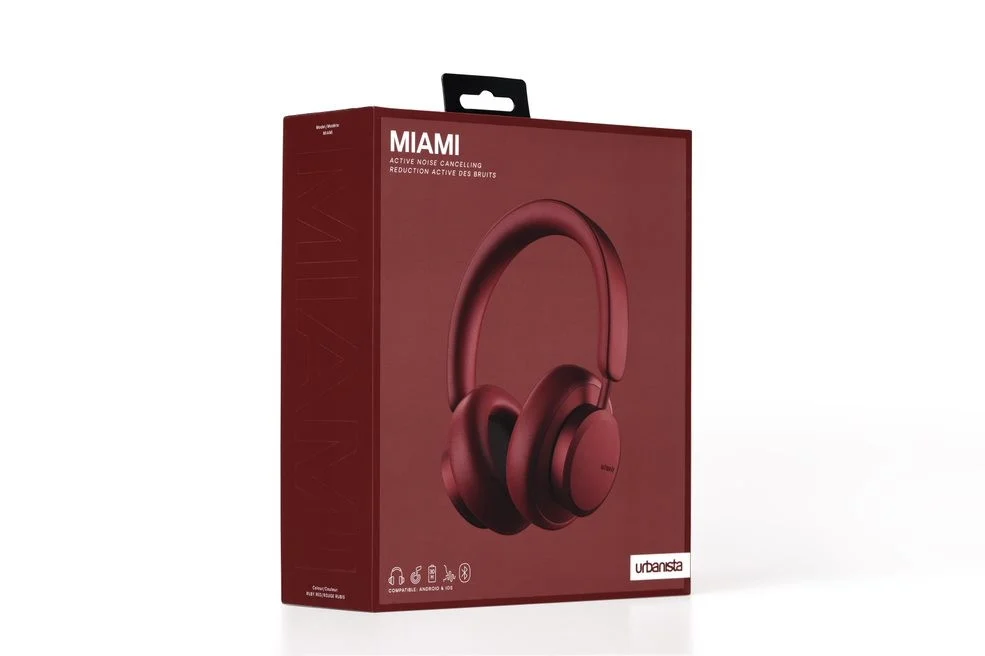 Urbanista - Miami Ruby Red trådløse ANC hovedtelefoner