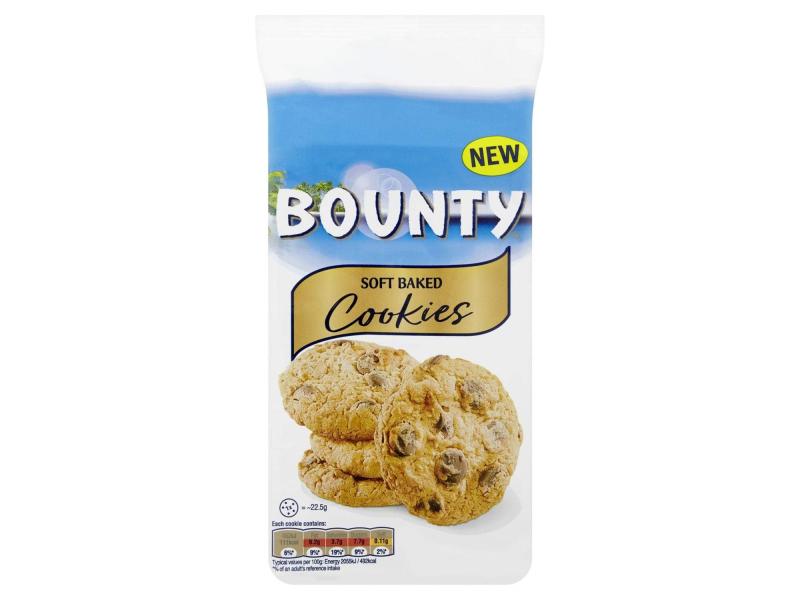 Mars UK Guetzli Bounty Biscuits 180 g Leckere Cookies mit Milchschokoladentropfen und Kokosnussraspeln