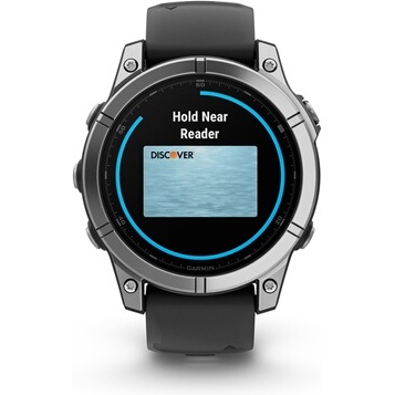 Montre connectée Garmin fenix E AMOLED 47mm Acier Silver avec bracelet Graphite