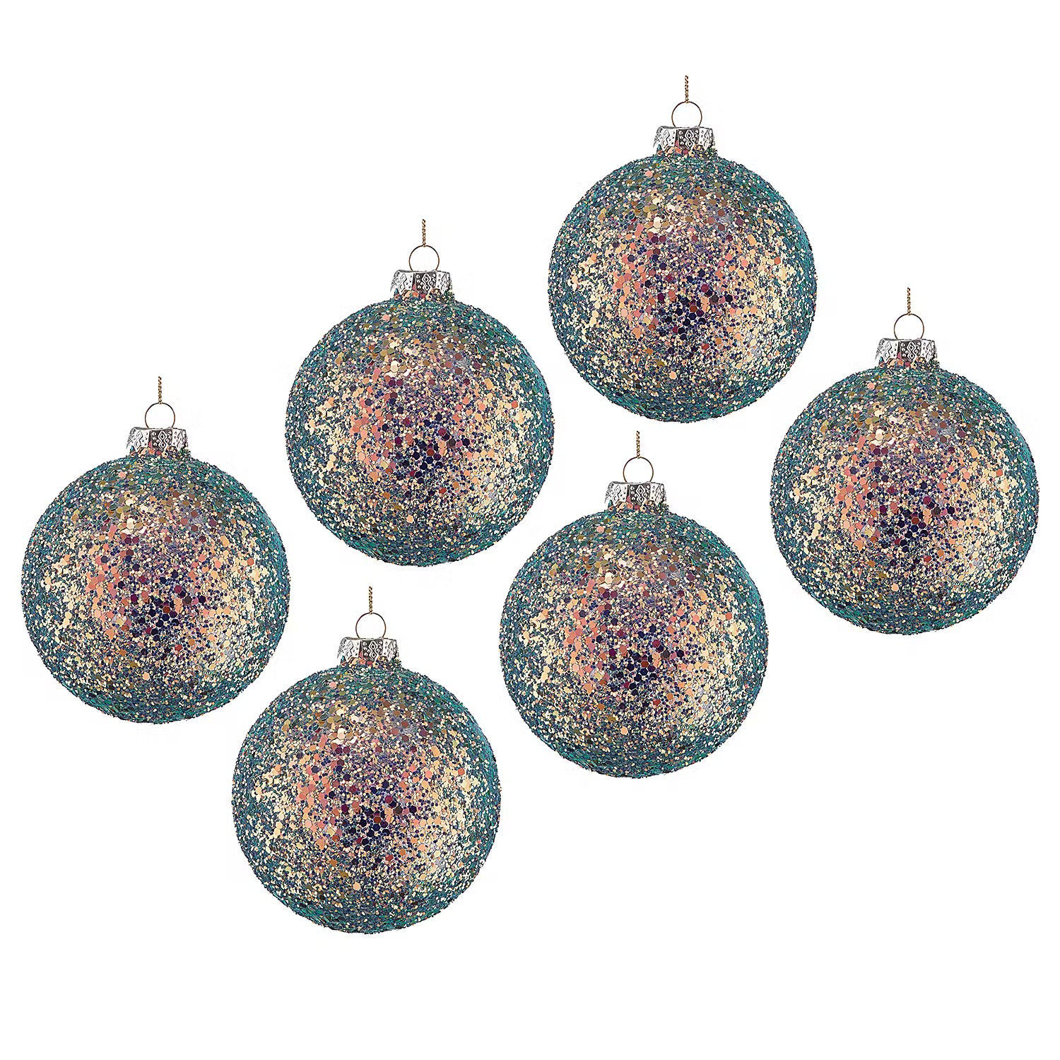 HANG ON Weihnachtskugel Glitter 6er-Set