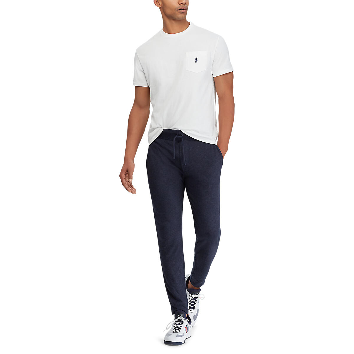 POLO RALPH LAUREN<br>Camiseta de gola redonda em malha de algodão