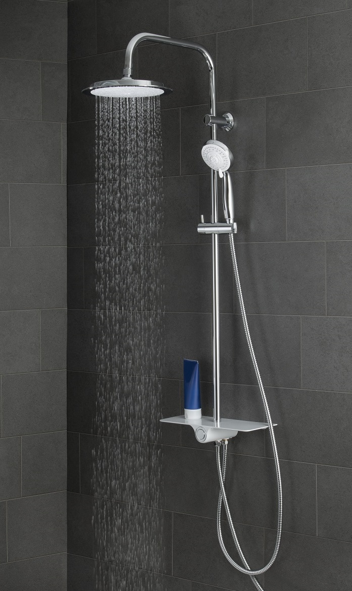 Schutte Aquastar douchesysteem chroom/wit