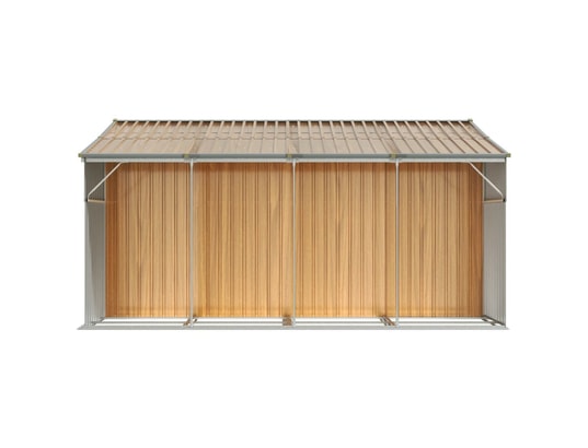 VIDAXL - Abri de jardin marron clair 277x365,5x179 cm acier galvanisé