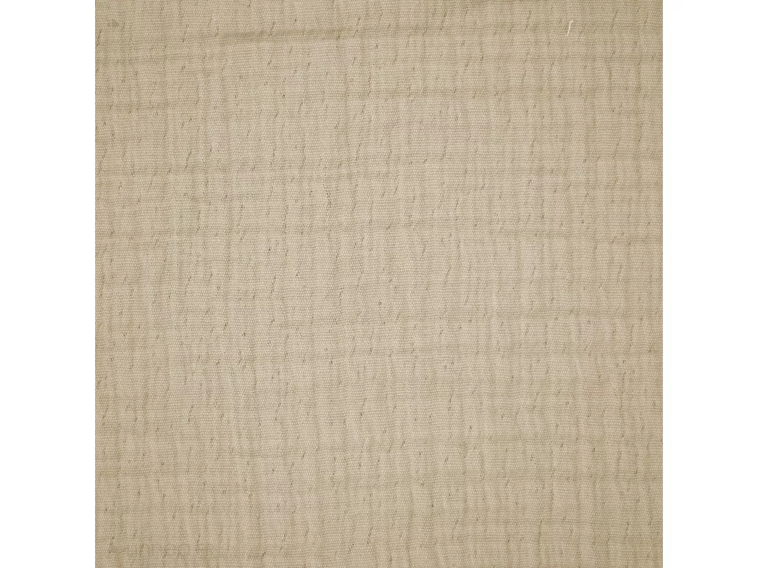 Dessus de lit 230x250 cm BREHAT 100% gaze de coton marron galet