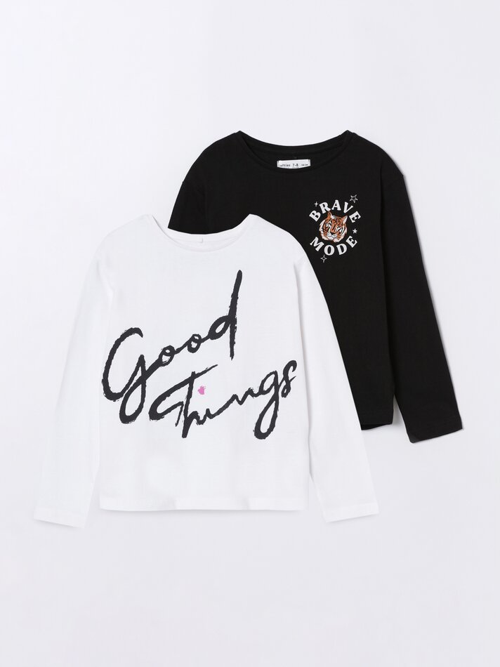 Pacote com 2 camisetas estampadas - Off-White