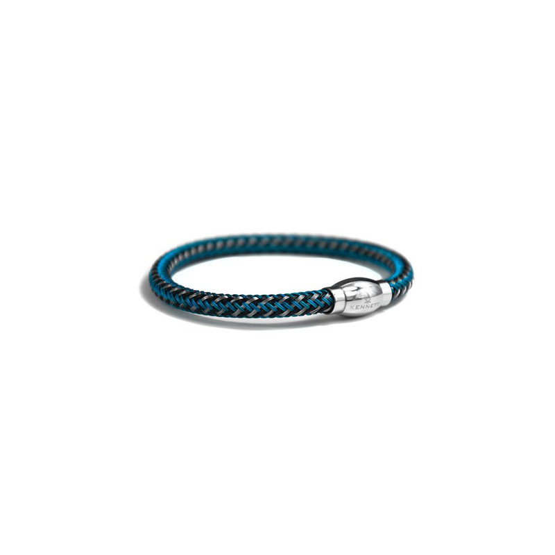Bracelet, Kennett maille bleu et noir
