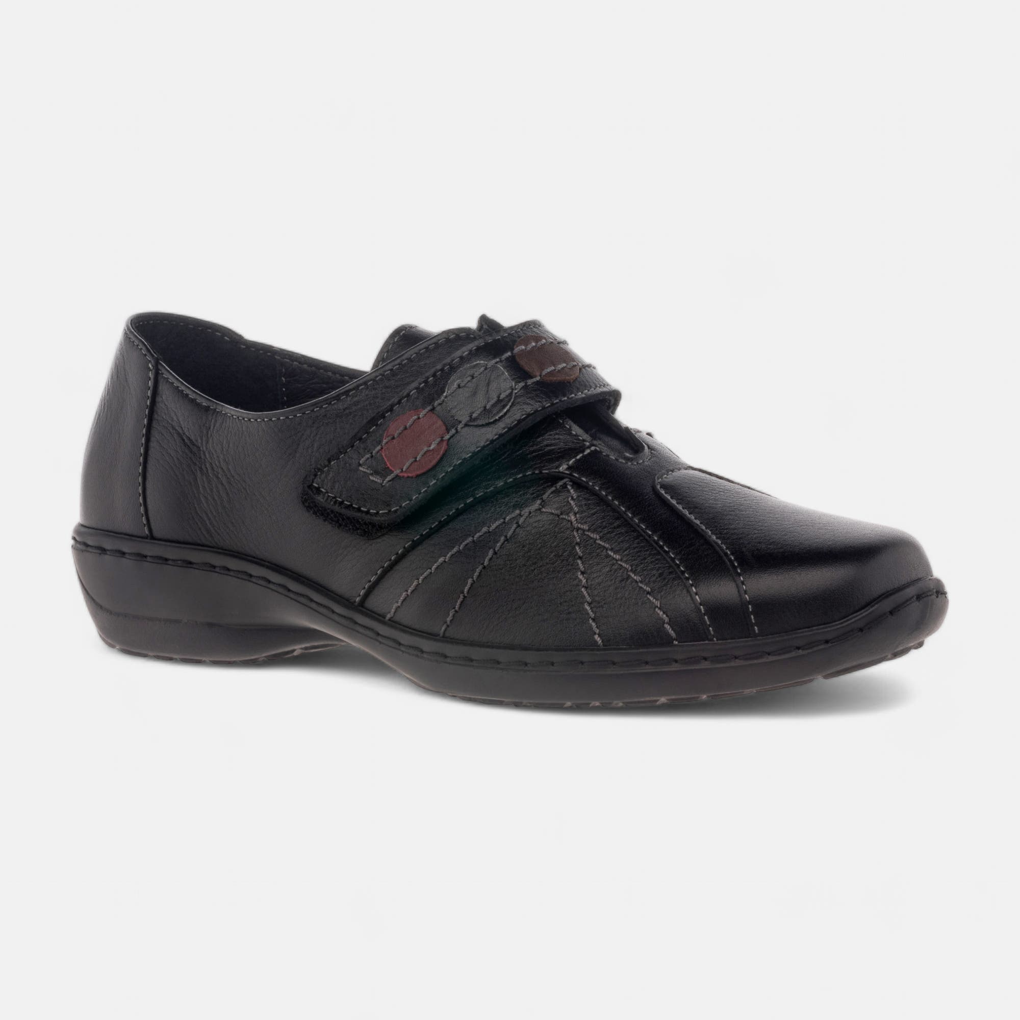 Escarpins pieds sensibles Femme en cuir noir