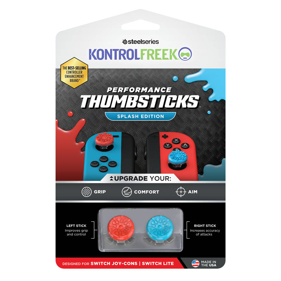 KontrolFreek Splash Thumbsticks Nintendo Switch - blauw/rood