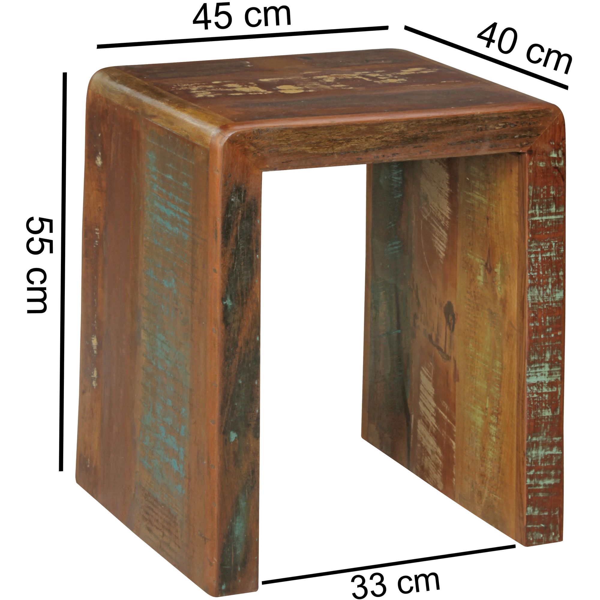 FineBuy Beistelltisch KALKUTTA 45 x 40 x 55 cm Couchtisch Nachttisch Wohnzimmer