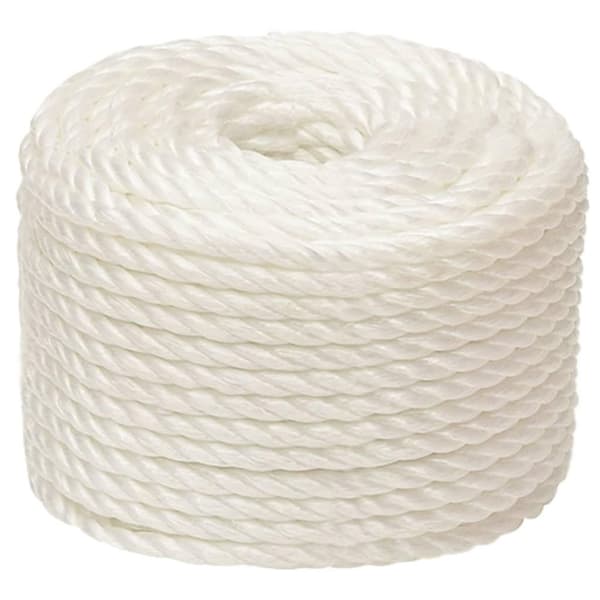 vidaXL Arbeidstau hvit 12 mm 50 m polypropylen