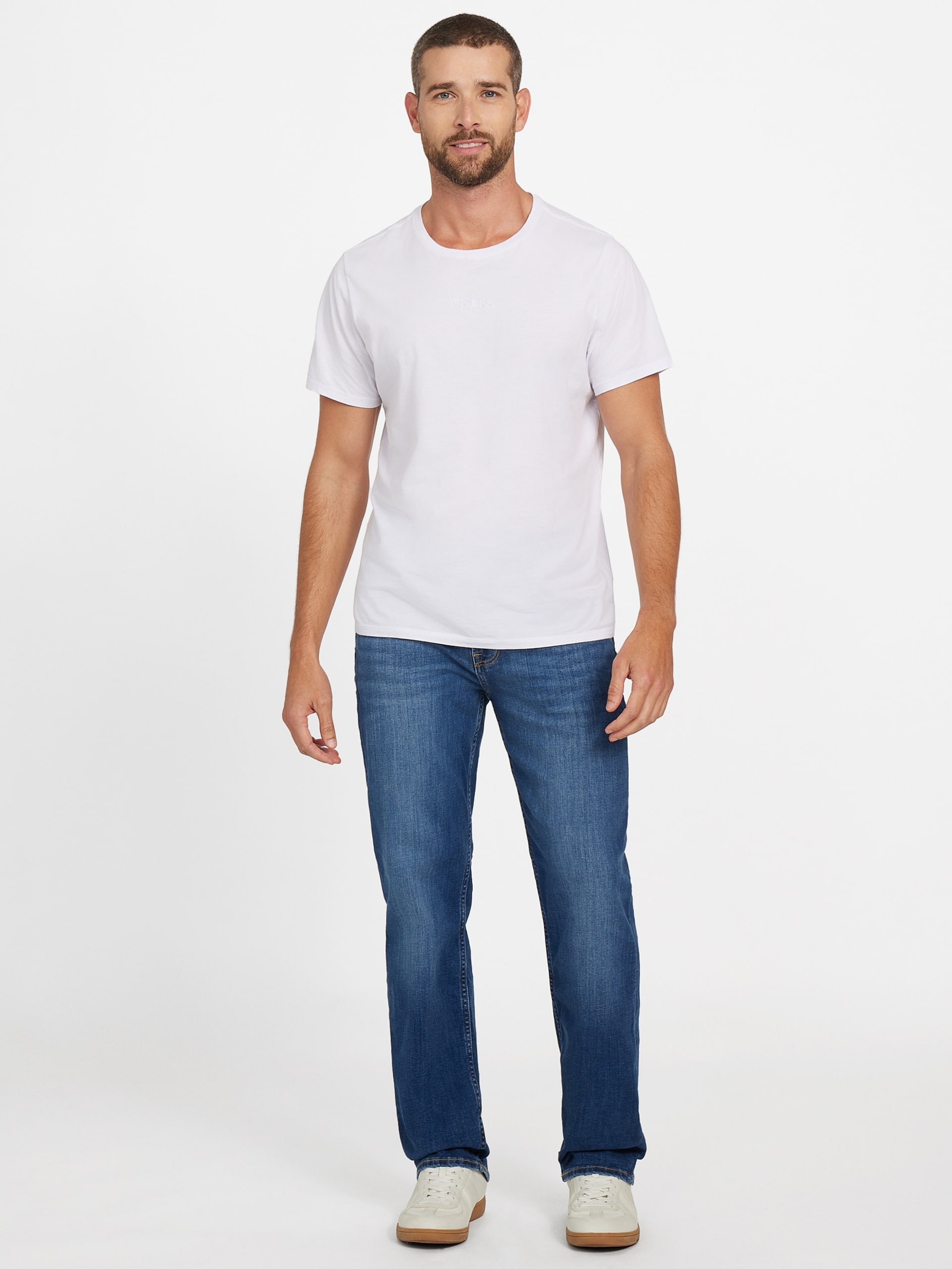 Calça jeans reta Eco Mason de corte regular
