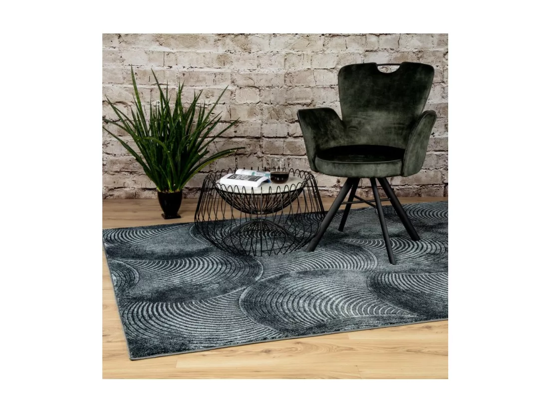 Tapis 150x80cm, design G208A coloris bleu pétrole - Confort et élégance pour votre intérieur