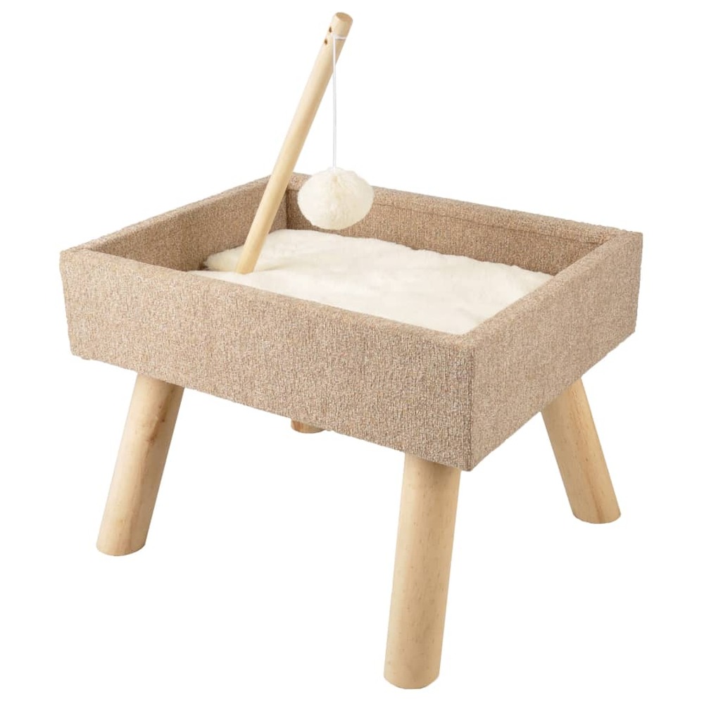 Lit pour chats scandi beige 43,5 x 40 x 54,5 cm 560553