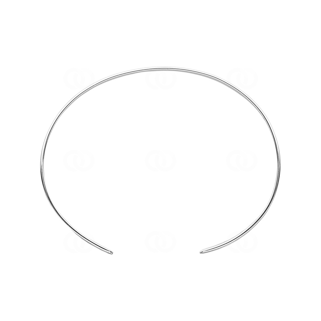 Armreif offen 925 Silber rhodiniert 58 x 48mm