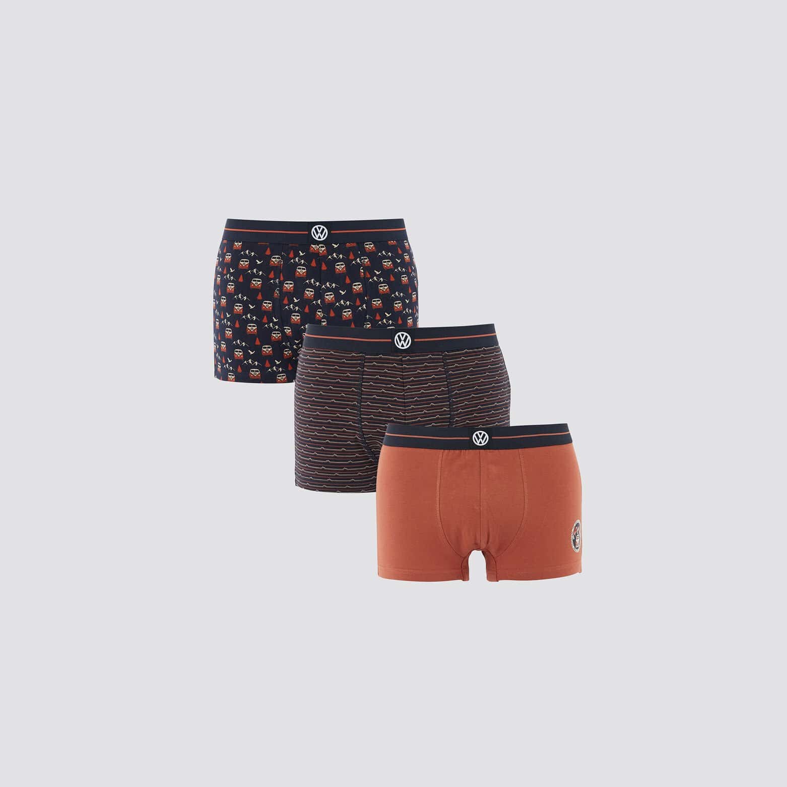 Lot de 3 boxers licence Volkswagen Bleu foncé