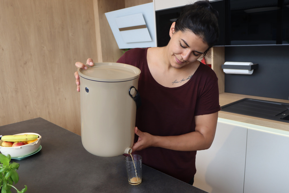 Skaza 019840000 composteurs bokashi organko 2 avec 1kg d'activateur beige-9.6l
