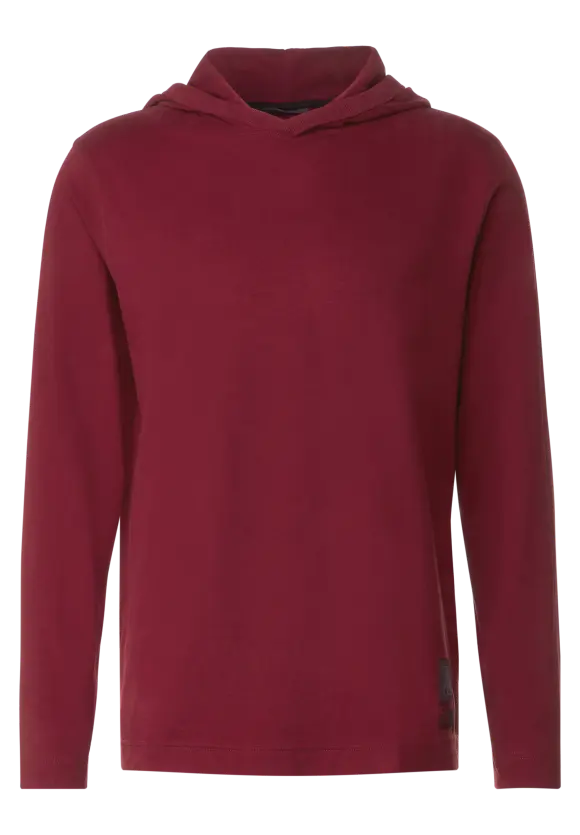 Softes Kapuzenshirt - wine red
