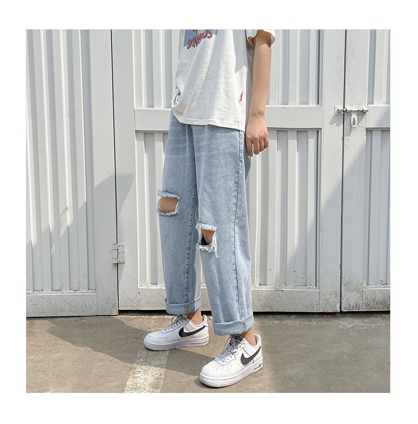 POSI - Versleten rechte jeans