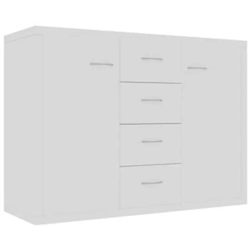 vidaXL - Dressoir - Wit - Bewerkt hout