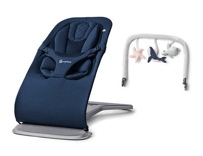 Ergobaby Evolve 3-in-1 Vippestol inkl. Lekebøyle, Midnight Blue