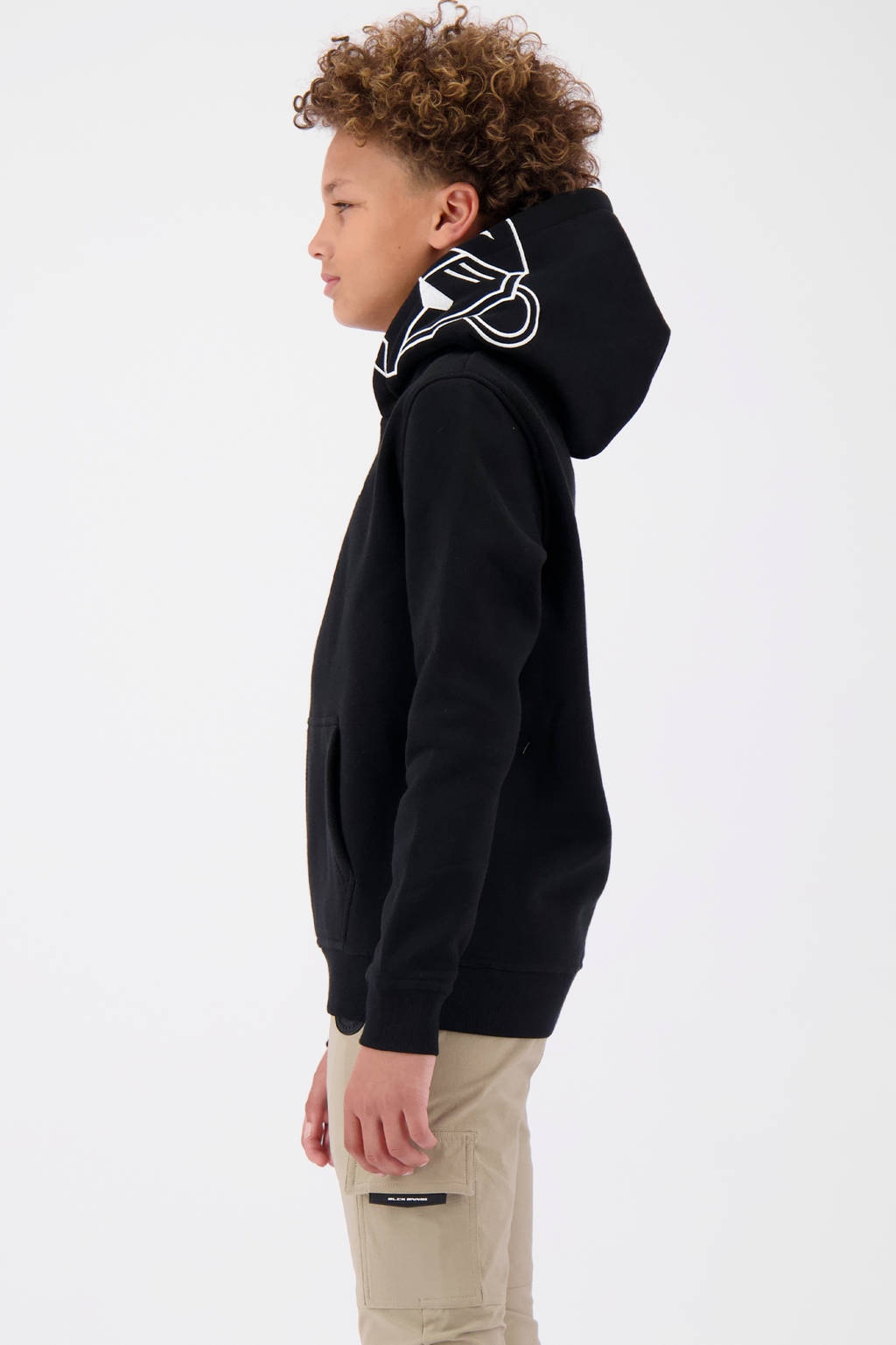 BLACK BANANAS hoodie met logo zwart/wit