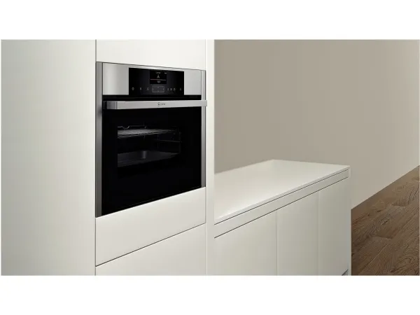 Neff N 90 C15FS22N0 - Ovn - med dampfunktion - til indbygning - niche - bredde: 56 cm - dybde: 55 cm - højde: 45 cm - med selv-rengøring - Klasse A  - rustfrit stål