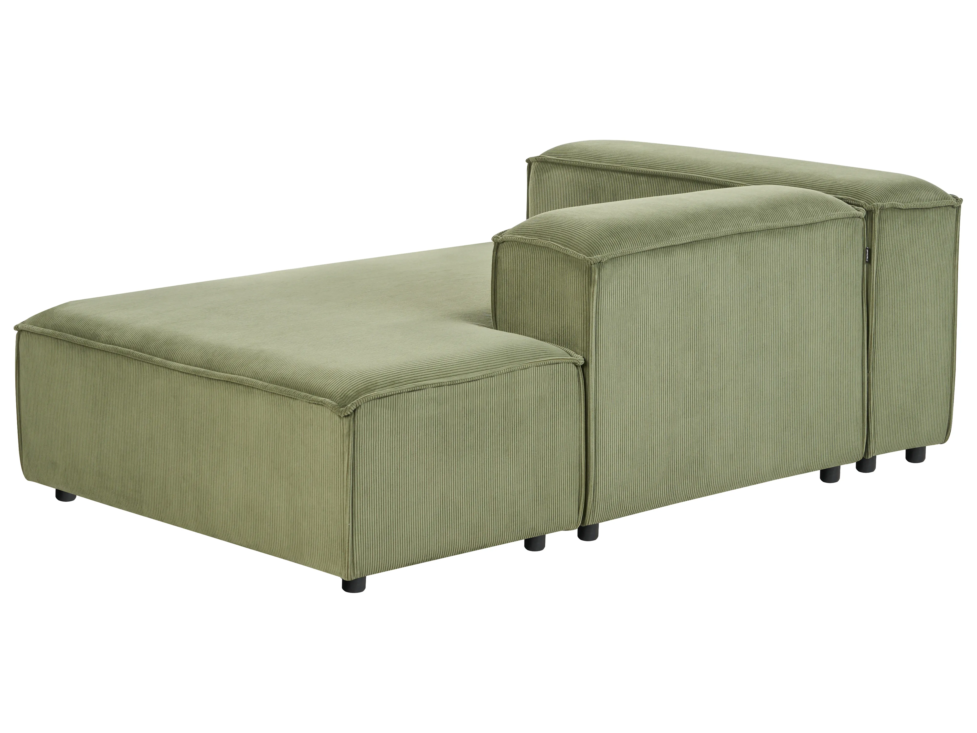 Linkszijdige chaise longue ARDAL Corduroy Groen
