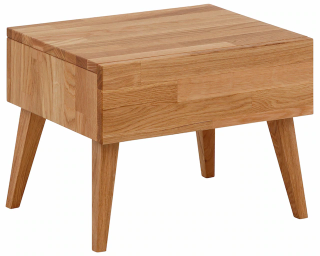 Home affaire Nachttisch »Natali« mit einer Schublade, aus massiver Eiche, Breite 45 cm
