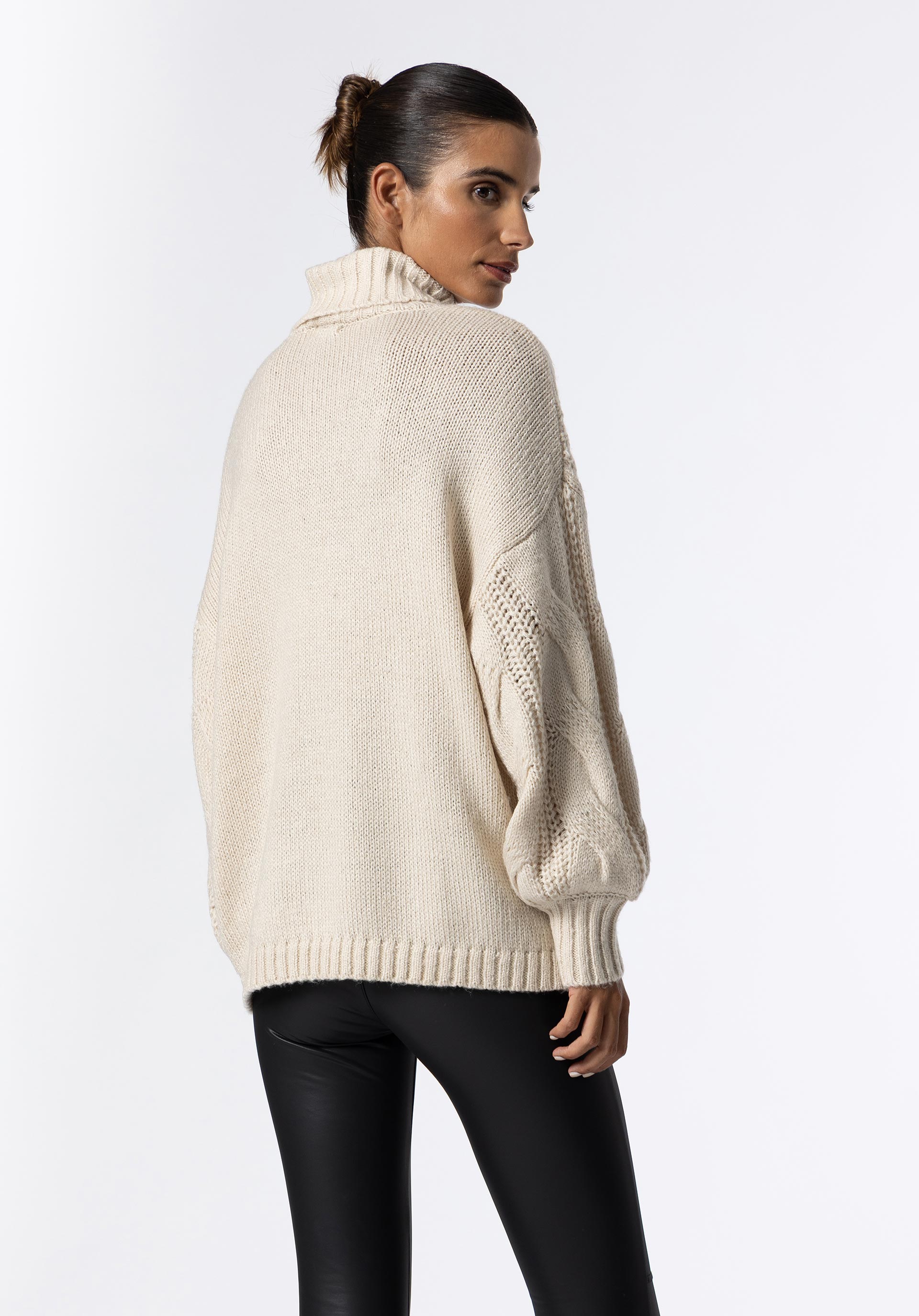 Camisola em Malha de Cabo Oversize