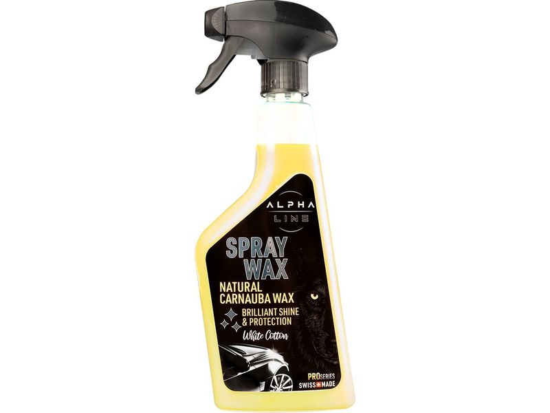 Alpha Line Spray Wax, Trigger à 500 ml Swiss Made, mit Carnauba Wachs, Abperleffekt