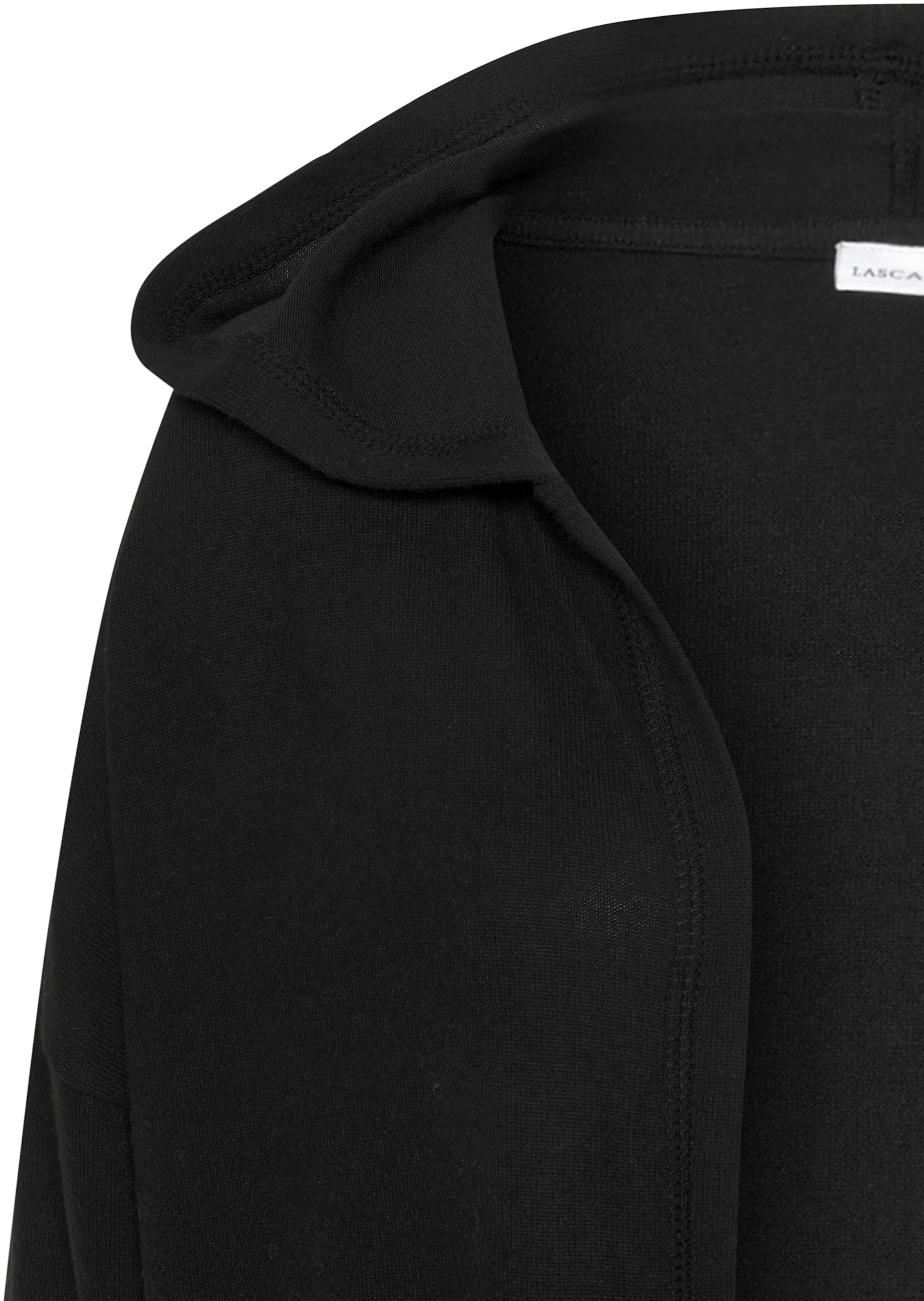 LASCANA Longstrickjacke in schwarz