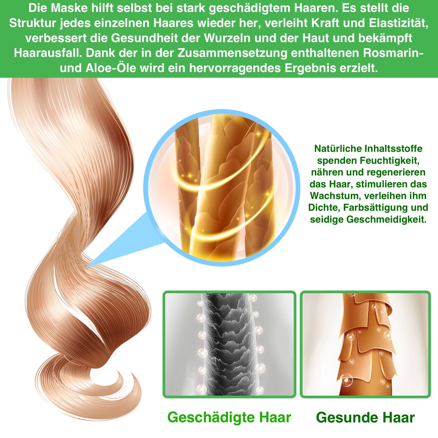 ALIVER Rosmarinöl Haarmaske für Haarpflege