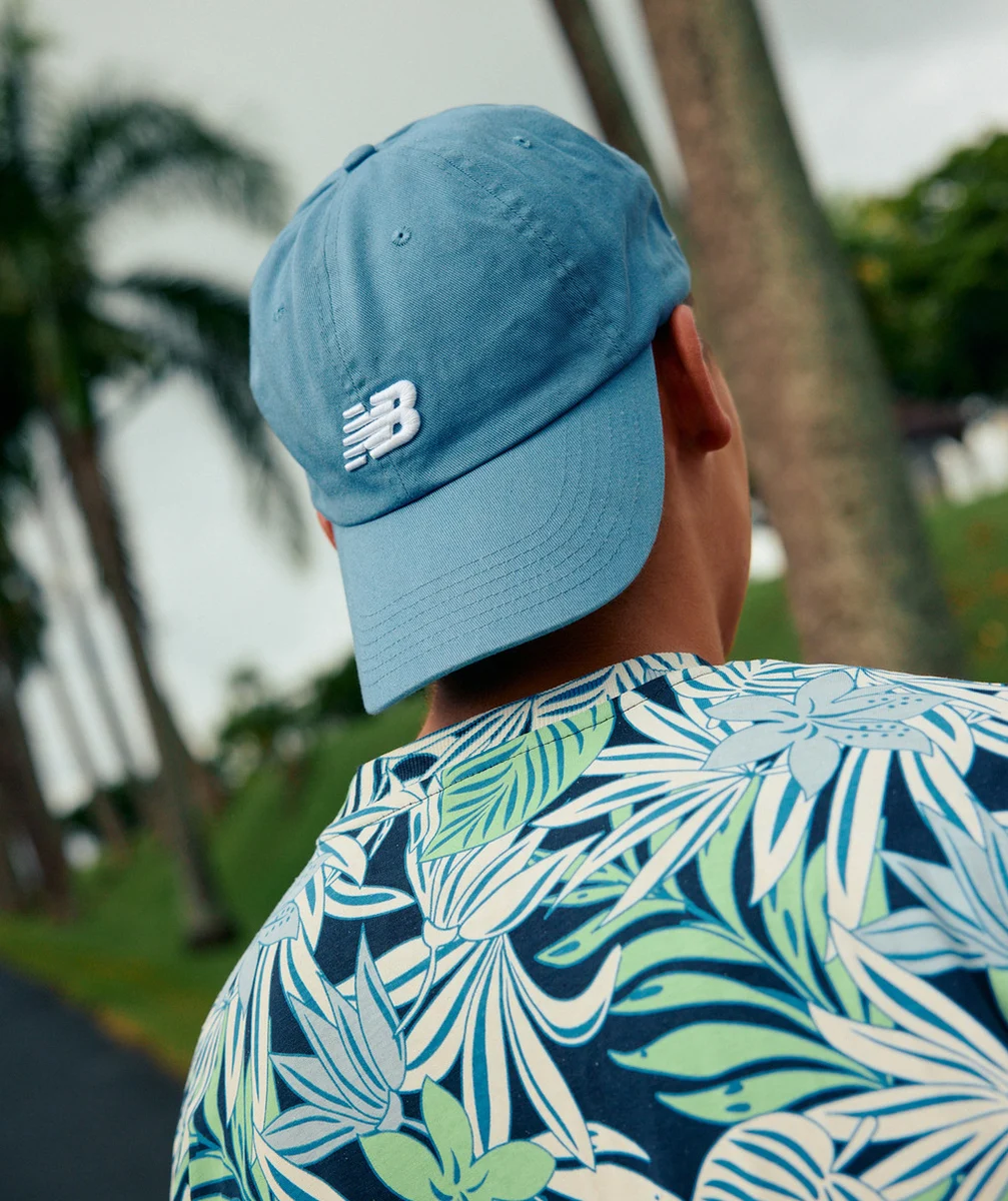 NEW BALANCECASQUETTE EN COTON BLEU AVEC LOGO
