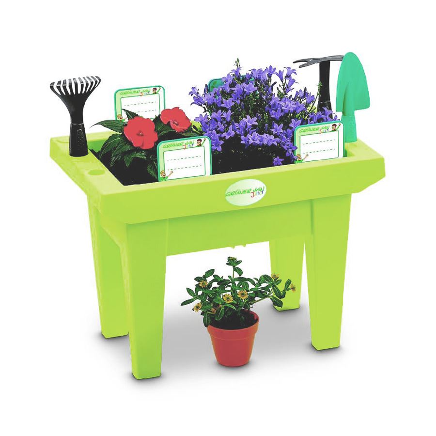 Grüner Jan Junior Kinder-Hochbeet mit Zubehör 43x31x27,5cm