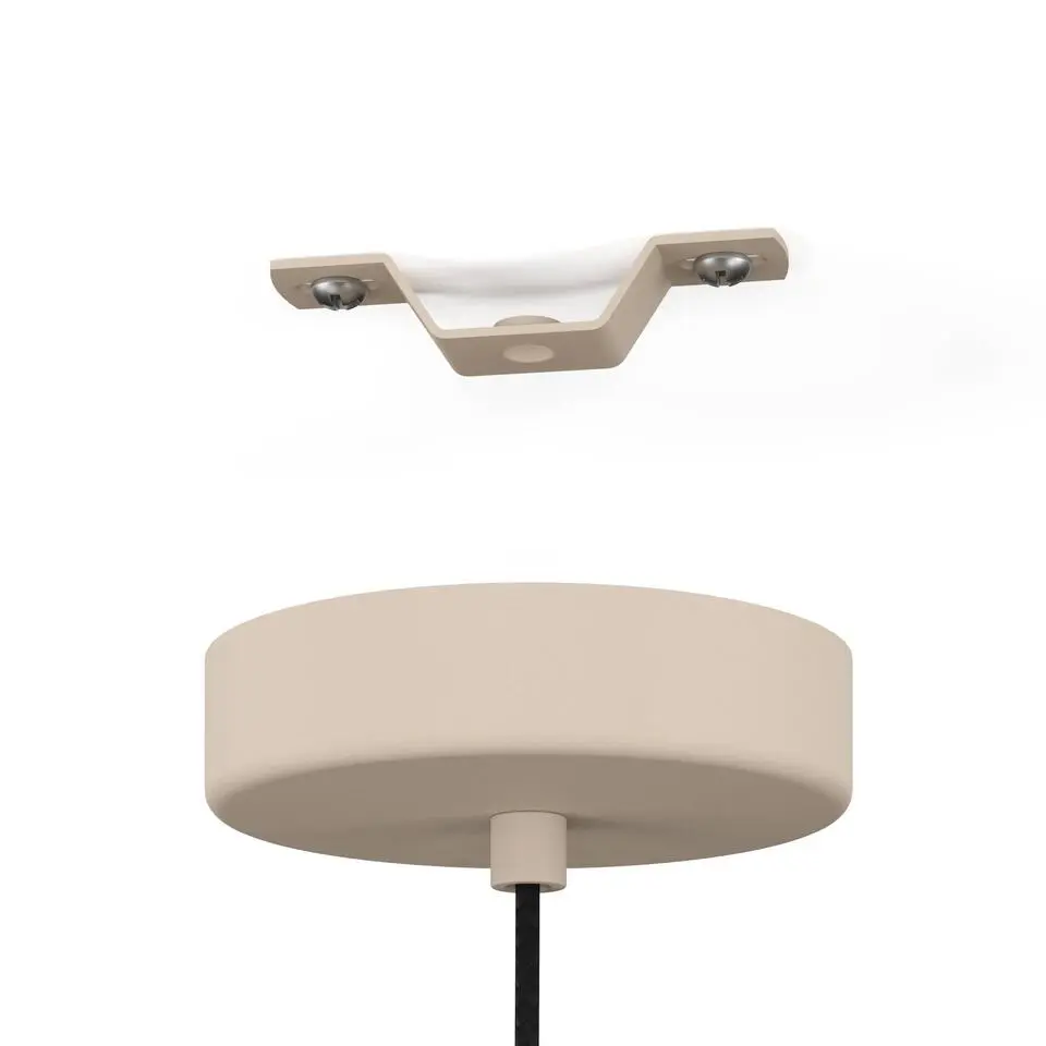 EGLO Valdiola Hanglamp - E27 - Ø 36 cm - Beige/Goud - Staal