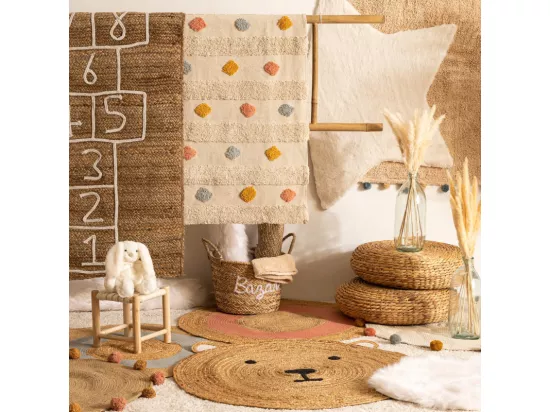 Tapis Enfant Pompons 